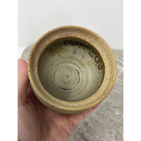 Vintage Pottery Clay Jam Sugar Bowl With Lid Brown Warm Fuzzies - Picture 5 of 8